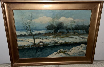 ŘEKA ZA VESNIČKOU V ZIMĚ - LHOTÁK JAN