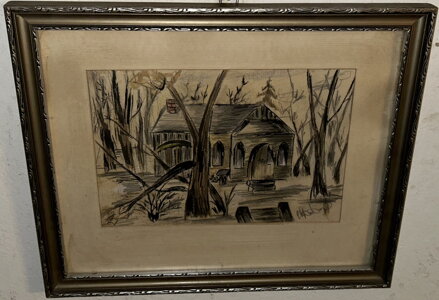 OPUŠTĚNÉ STAVENÍ UPROSTŘED LESA - SIGNOVÁN