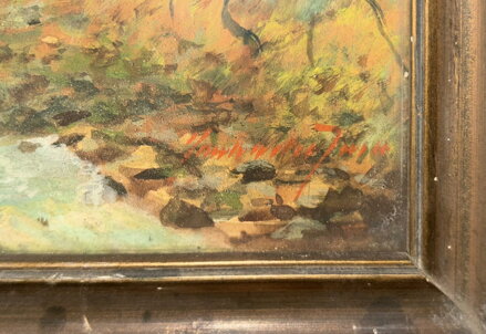 POTOK V PODZIMNÍ KRAJINĚ - NEZNÁMÝ AUTOR