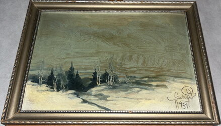 ZIMNÍ KRAJINA V MLZE - SIGNOVÁN