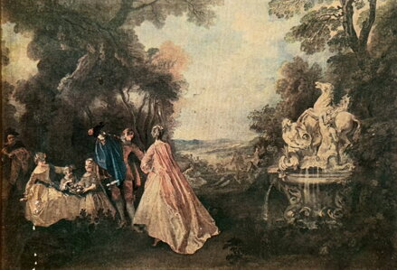 TANEC U FONTÁNY - LANCRET NICOLAS - REPRODUKCE