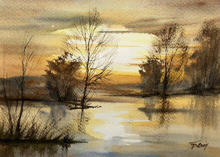 ZÁPAD SLUNCE NAD HLADINOU - SIGNOVÁN