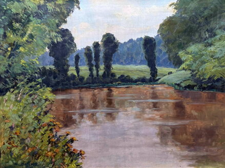 TŮŇ NA LABI U LOHENIC - KALNÁ VODA V ROCE 1944 - JANKO ALOIS