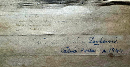 TŮŇ NA LABI U LOHENIC - KALNÁ VODA V ROCE 1944 - JANKO ALOIS