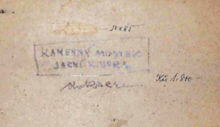 KAMENNÝ MOSTEK JARNÍ KUNĚTICKÁ HORA - KAREL OLDŘICH