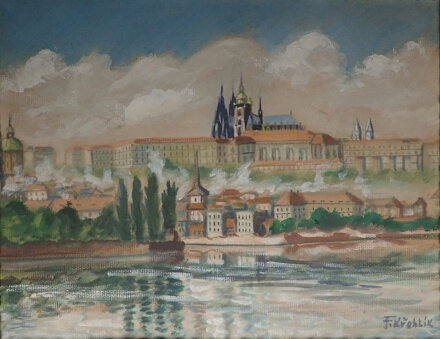 PRAHA POHLED NA HRADČANY - KŘEHLÍK FRANTIŠEK