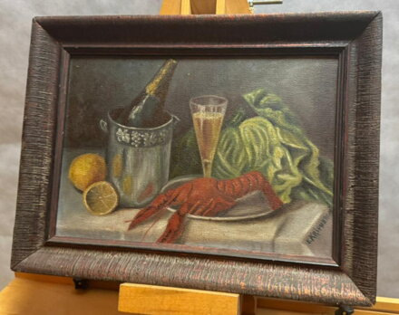 ZÁTIŠÍ S ŠAMPAŇSKÝM A RAKEM - KRIPNEROVÁ E.