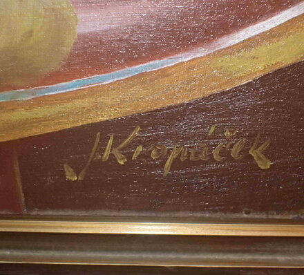 KARAFIÁTY A JABLKA U OKNA - KROPÁČEK J. 