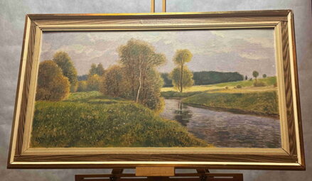 ŘEKA V LETNÍ KRAJINĚ - LESNÝ LEDERER MILOSLAV