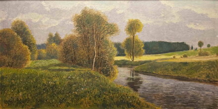 ŘEKA V LETNÍ KRAJINĚ - LESNÝ LEDERER MILOSLAV
