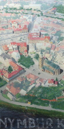 LETECKÝ POHLED NA NYMBURK - REPRODUKCE - UMĚLECKÉ FOTOGRAFIE