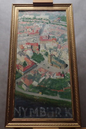 LETECKÝ POHLED NA NYMBURK - REPRODUKCE - UMĚLECKÉ FOTOGRAFIE