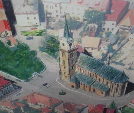 LETECKÝ POHLED NA NYMBURK - REPRODUKCE - UMĚLECKÉ FOTOGRAFIE