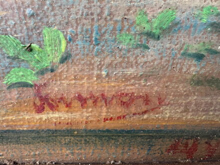 LUČNÍ KVÍTÍ VE VÁZE - SIGNOVÁN