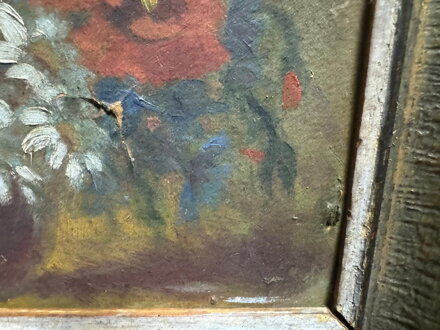 LUČNÍ KYTICE VE VÁZE - NEZNÁMÝ AUTOR