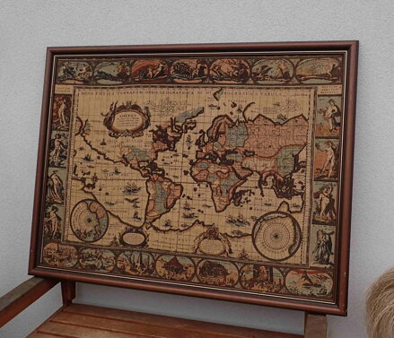 MAPA SVĚTA 1645 Z LE THEATER DU MONDE NEBO NOUVEL ATLAS