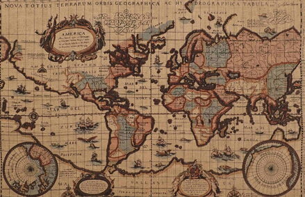 MAPA SVĚTA 1645 Z LE THEATER DU MONDE NEBO NOUVEL ATLAS