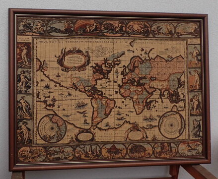 MAPA SVĚTA 1645 Z LE THEATER DU MONDE NEBO NOUVEL ATLAS