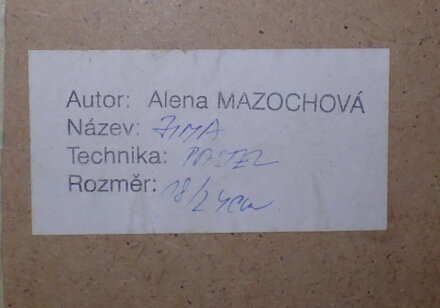 ZIMA - MAZOCHOVÁ ALENA