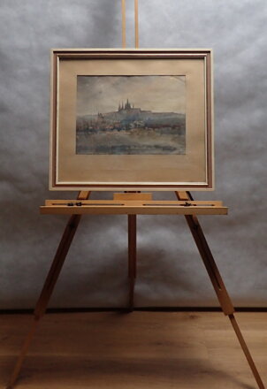 POHLED NA HRADČANY - NEZNÁMÝ AUTOR