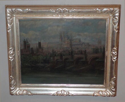 PRAHA HRADČANY A KARLŮV MOST - NEZNÁMÝ AUTOR