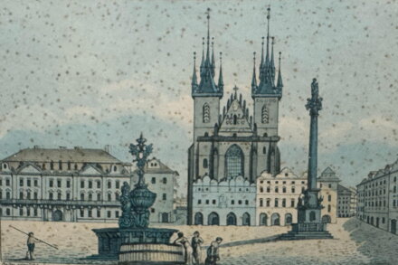 PRAHA STAROMĚSTSKÉ NÁMĚSTÍ - TÝNSKÝ CHRÁM - NEZNÁMÝ AUTOR