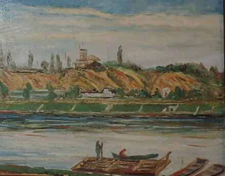 PRAHA VLTAVA POD BARRANDOVEM - NEZNÁMÝ AUTOR