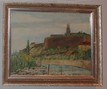 PRAHA VLTAVA POD VYŠEHRADEM - NEZNÁMÝ AUTOR