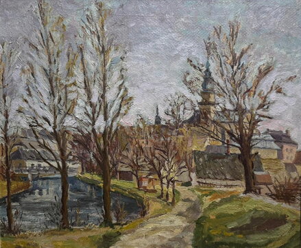 ŘEKA VE MĚSTĚ - NEZNÁMÝ AUTOR