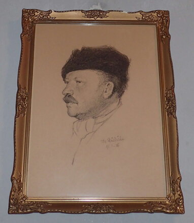 PORTRÉT MUŽE S KNÍRKEM - RŮŽIČKA FRANTIŠEK