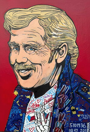 PRESIDENT VÁCLAV HAVEL POP ART - SAUDEK PATRIK