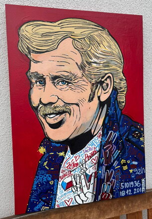 PRESIDENT VÁCLAV HAVEL POP ART - SAUDEK PATRIK