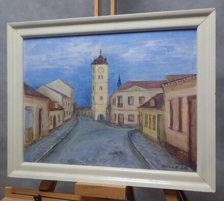 STRÁŽNICE KOSTELNÍ ULICE S VĚŽÍ - SEČKA LADISLAV