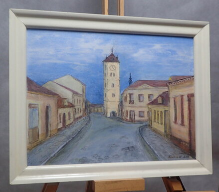 STRÁŽNICE KOSTELNÍ ULICE S VĚŽÍ - SEČKA LADISLAV