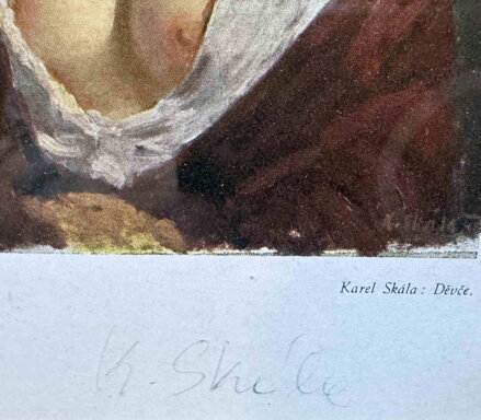 AKT DĚVČE - REPRODUKCE - SKÁLA KAREL VÁCLAV