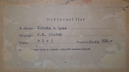 ZÁTOKA U LYSÉ - SLÁDEK MIROSLAV JAN