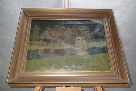 STAVENÍ U ŘEKY - NEZNÁMÝ AUTOR