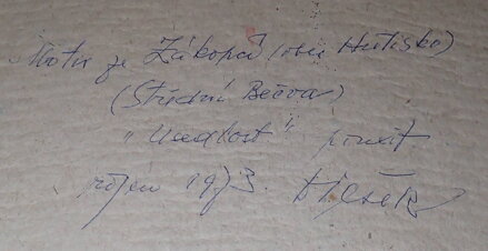 USEDLOST V ZÁKOPČÍ HUTISKO STŘEDNÍ BEČVA - SIGNOVÁN