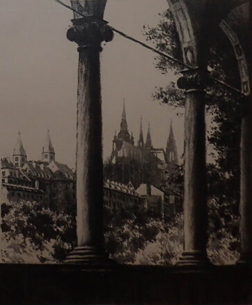 PRAHA HRADČANY Z BELVEDERU - VAIC JOSEF