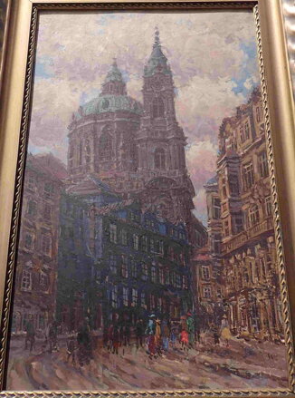 PRAHA MALOSTRANSKÉ NÁMĚSTÍ S CHRÁMEM SV. MIKULÁŠE - VAIC JOSEF