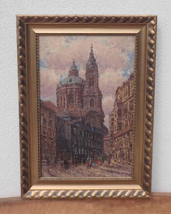 PRAHA MALOSTRANSKÉ NÁMĚSTÍ S CHRÁMEM SV. MIKULÁŠE - VAIC JOSEF
