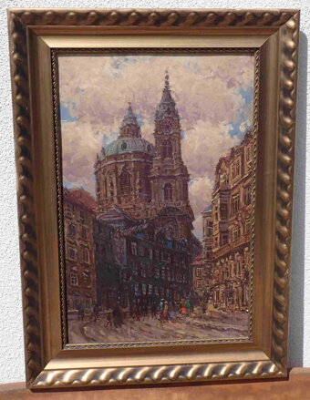 PRAHA MALOSTRANSKÉ NÁMĚSTÍ S CHRÁMEM SV. MIKULÁŠE - VAIC JOSEF