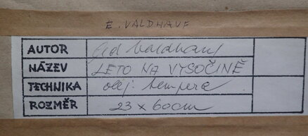 LÉTO NA VYSOČINĚ - VALDHANS EDUARD