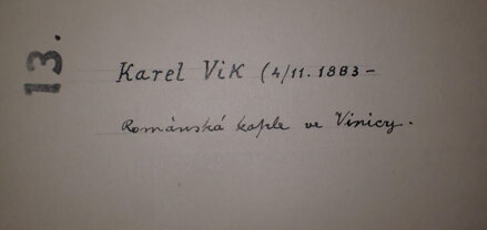 ROMÁNSKÁ KAPLE VE VINCI - VIK KAREL
