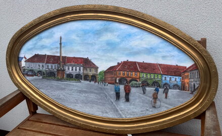 NYMBURK JIŽNÍ ČÁST NÁMĚSTÍ S VJEZDEM NA MOST V ROCE 1940 - VORLÍČEK JAN