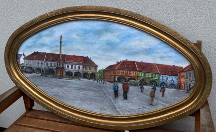 NYMBURK JIŽNÍ ČÁST NÁMĚSTÍ S VJEZDEM NA MOST V ROCE 1940 - VORLÍČEK JAN