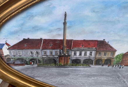 NYMBURK JIŽNÍ ČÁST NÁMĚSTÍ S VJEZDEM NA MOST V ROCE 1940 - VORLÍČEK JAN