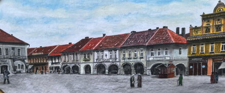 NYMBURK RIEGROVO NÁMĚSTÍ NYNĚJŠÍ NÁMĚSTÍ PŘEMYSLOVCŮ V ROCE 1925 - VORLÍČEK JAN