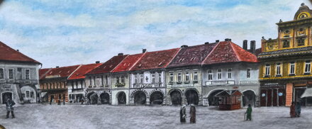 NYMBURK RIEGROVO NÁMĚSTÍ NYNĚJŠÍ NÁMĚSTÍ PŘEMYSLOVCŮ V ROCE 1925 - VORLÍČEK JAN