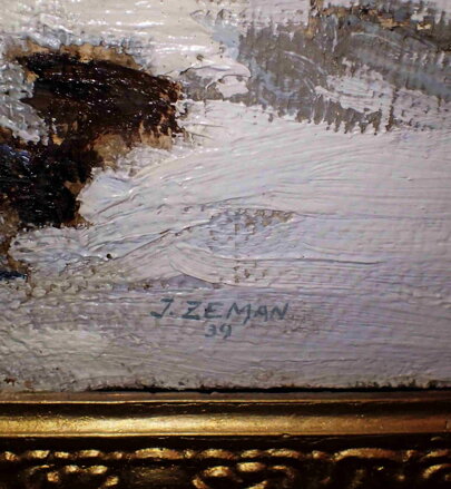 ZIMA U ŘEKY ZA VESNICÍ - ZEMAN JOSEF